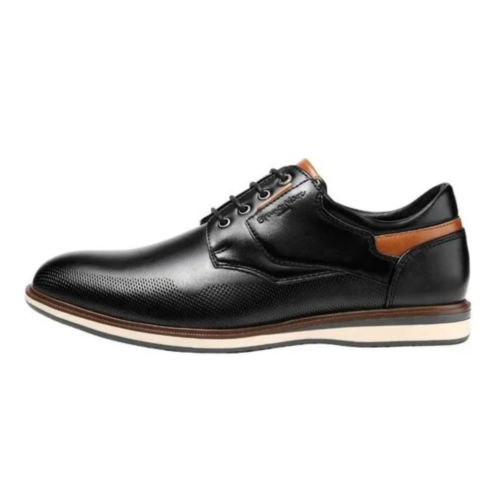 New 𝅺Men's Casual Dress Shoes Black - Picture 2 of 7